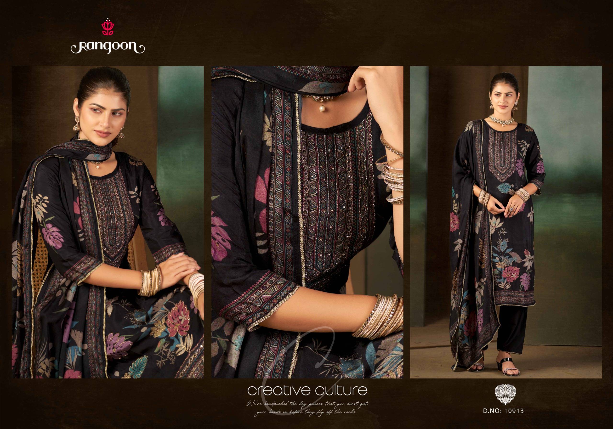 SHALINI by Rangoon 10911 To 110914 Series Beautiful Pakistani Suits Wear Pure Muslin Stitched Dresses At Wholesale Price